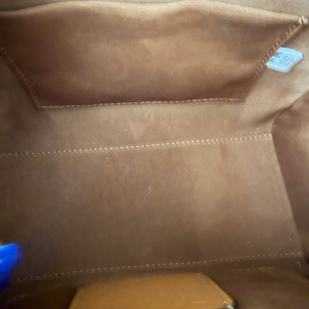 COACH Pink Signature Medium  Satchel with Brown Leather Trim and Gold Hardware - Picture 9 of 9